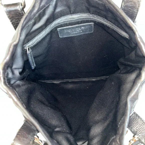 YSL: Studded Drawstring Leather Kahala Tote Bag - Picture 14 of 17